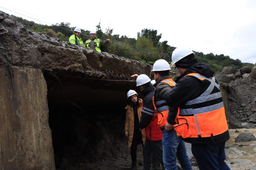 Delegada Giovanna Moreira participa en inspección a puente Las Toninas y se reúne con directora de Escuela Rural Las Chaicas